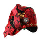 Dolce & Gabbana Red Crystal Gold Roses Brooch Embellished Hat