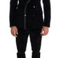 Dolce & Gabbana Elegant Black Slim Fit Three-Piece Suit