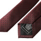 Dolce & Gabbana Maroon Dotted 100% Silk Adjustable Men Tie