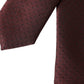 Dolce & Gabbana Maroon Dotted 100% Silk Adjustable Men Tie