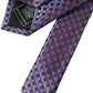 Dolce & Gabbana Blue Purple Patterned Silk Adjustable Men Tie