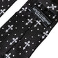 Dolce & Gabbana Black White Cross Silk Adjustable Tie