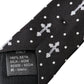 Dolce & Gabbana Black White Cross Silk Adjustable Tie