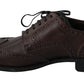 Dolce & Gabbana Elegant Brown Leather Derby Brogues