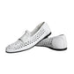 Dolce & Gabbana White Woven Leather Slip On Loafers Men Shoes