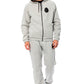 Billionaire Italian Couture Elegant Gray Hooded Cotton Sweatsuit