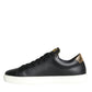 Dolce & Gabbana Black Portofino Sacred Heart Sneakers Shoes