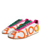 Dolce & Gabbana Multicolor Leather Logo Casual Sneakers Shoes