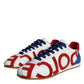 Dolce & Gabbana Multicolor Leather Logo Casual Sneakers Shoes