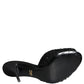 Dolce & Gabbana Black Keira Cordonetto Heels Slides Shoes