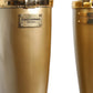 Dolce & Gabbana Metallic Gold Rubber PVC Rain Boots Shoes