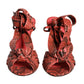 Dolce & Gabbana Coral Exotic Leather Heels Sandals Shoes