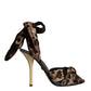 Dolce & Gabbana Brown Leopard Keira Heels Sandals Shoes