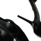 Dolce & Gabbana Black Patent Leather T-strap Heels Pumps Shoes