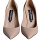 Dolce & Gabbana Beige Leather Stiletto Heels Pumps Shoes