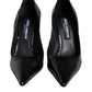 Dolce & Gabbana Black Patent Leather High Heels Pumps Shoes