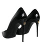 Dolce & Gabbana Black Patent Leather High Heels Pumps Shoes