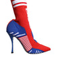 Dolce & Gabbana Red Blue Stretch Sock Style Ankle Boots Logo Shoes