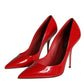 Dolce & Gabbana Red Patent Leather High Heels Pumps Shoes