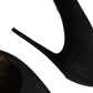 Dolce & Gabbana Black Suede Leather High Heels Pumps Shoes