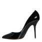 Dolce & Gabbana Black Patent Leather Bellucci Pumps Heels Shoes