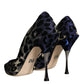 Dolce & Gabbana Violet Leopard Lurex High Heels Pumps Shoes