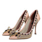 Dolce & Gabbana Nude Embellished Mesh Heels Pumps Shoes