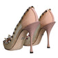 Dolce & Gabbana Nude Embellished Mesh Heels Pumps Shoes