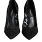 Dolce & Gabbana Black Taormina Lace Bellucci Pumps Shoes