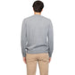 Alpha Studio Gray Wool Mens Crewneck Sweater