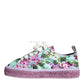 Dolce & Gabbana Multicolor Canvas Floral Espadrilles Sneakers Shoes