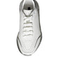 Dolce & Gabbana White Silver Daymaster Leather Sneakers Shoes