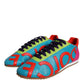 Dolce & Gabbana Multicolor Leather Logo Casual Sneakers Shoes