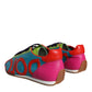 Dolce & Gabbana Multicolor Leather Logo Casual Sneakers Shoes