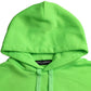 Dolce & Gabbana Green Logo Hooded Pullover Sweatshirt Sweater