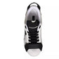 Dolce & Gabbana White Black Leather Low Top Women Sneaker Shoes