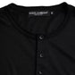 Dolce & Gabbana Black Silk Round Neck Short Sleeve T-shirt