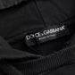 Dolce & Gabbana Black Cotton Hooded Short Sleeves Cropped T-shirt