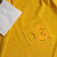 Dolce & Gabbana Dark Yellow Logo Cotton Round Neck T-shirt