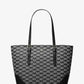 Aria Large Signature Logo Jacquard Tote Bag