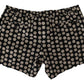 Dolce & Gabbana Black White Polka Dots Cotton Linen Shorts