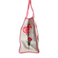 Dolce & Gabbana White Canvas Rose Embroidery Women Shopping Tote Bag