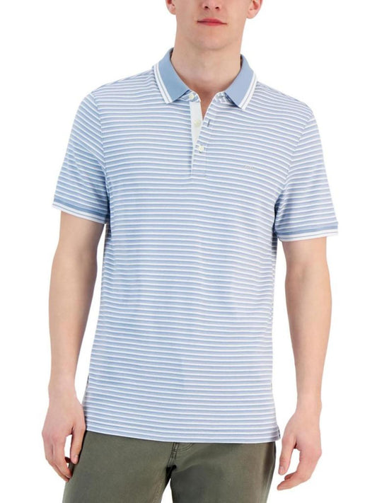 Greenwich Mens Cotton Striped Polo