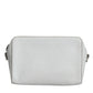 MM6 Maison Margiela White Leather Large Pouch Zip Handbag Women Bag