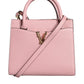 Versace Pink Small Top Handle Grainy Calf Leather Crossbody Bag