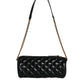 Versace Black Mini Quilted Lambskin Leather Crossbody Sling Bag