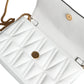 Versace White Quilted Nappa Leather Crossbody Shoulder Bag