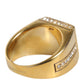 Dolce & Gabbana Gold Plated 925 Silver Clear Crystal Ring