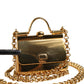 Dolce & Gabbana Gold Brass Chain Sicily Micro Bag Pendant Necklace