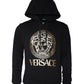 Versace Black Medusa Print Cotton HoodiePullover Sweatshirt Sweater